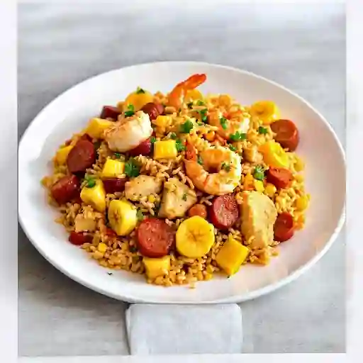 Arroz de la casa familiar / 8 personas .