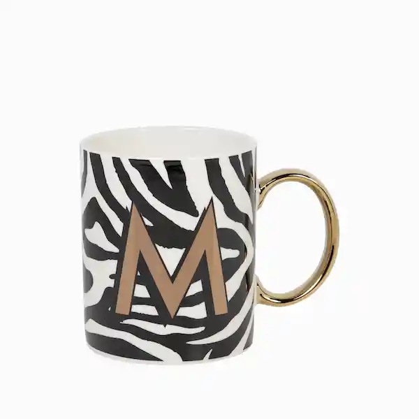 Ambiente Gourmet Mug Zebra Con Letra M