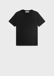 Camiseta Chals Negro Talla XL Mujer Mango