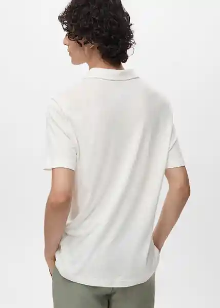 Camiseta Polo Amberes Blanco Talla M Hombre Mango