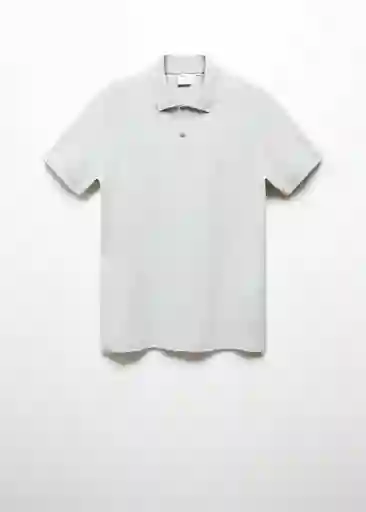 Camisa Polo Rea Gris Medio Vigoré Talla XS Hombre Mango