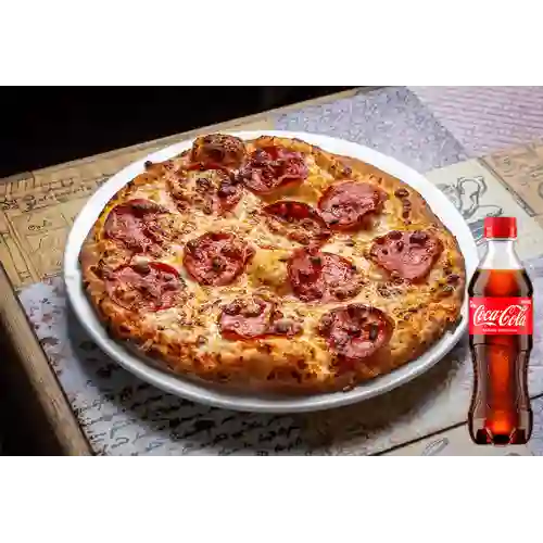 Combo Pizza Pepperoni + Coca Cola Original 400 ml