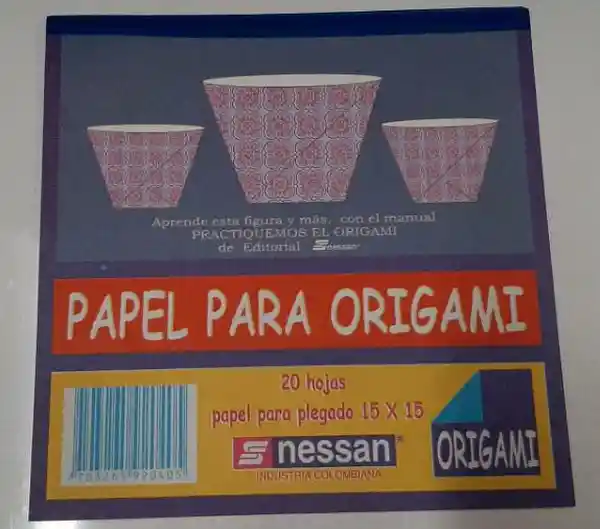 Nessan Block Para Origami 15 x 15 20 Hojas