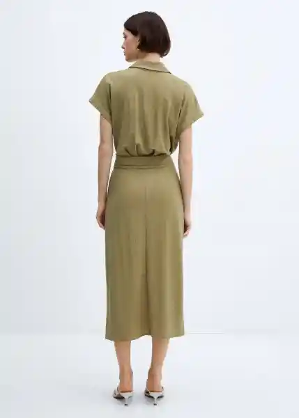 Vestido Adriana-W Khaki Talla L Mujer Mango