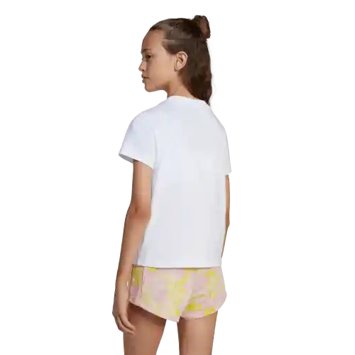 Adidas Camiseta Manga Corta Flwr T de Niña Blanco Talla M