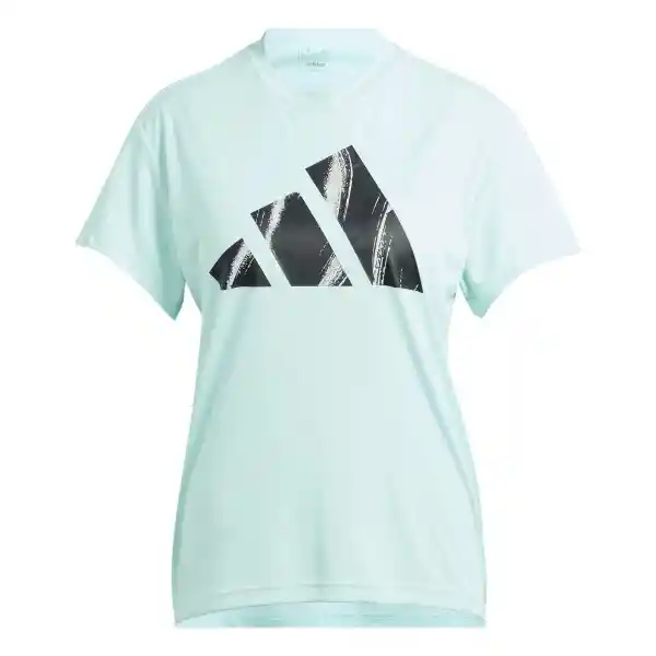 Adidas Camiseta Run It Bl Tee Para Mujer Azul Talla M