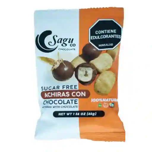 Sagu co  Chocolate Sin Azúcar Con Centro de Achiras Recubiertas