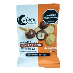 Sagu co  Chocolate Sin Azúcar Con Centro de Achiras Recubiertas