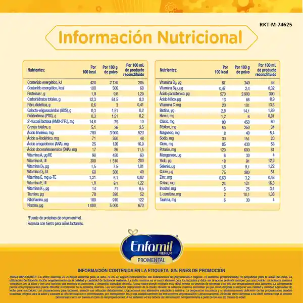 Fórmula Infantil Enfamil Premium Promental 0-12M 800 g