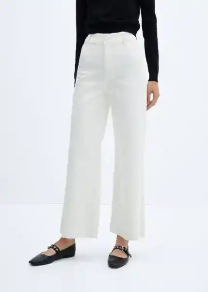 Jean Catherin Off White Talla 50 Mujer Mango