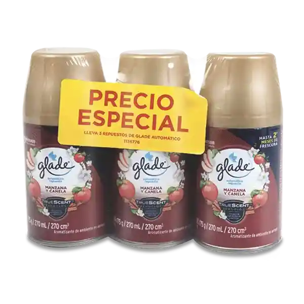 Glade Repuesto Ambientador Automatico Manzana y Canela