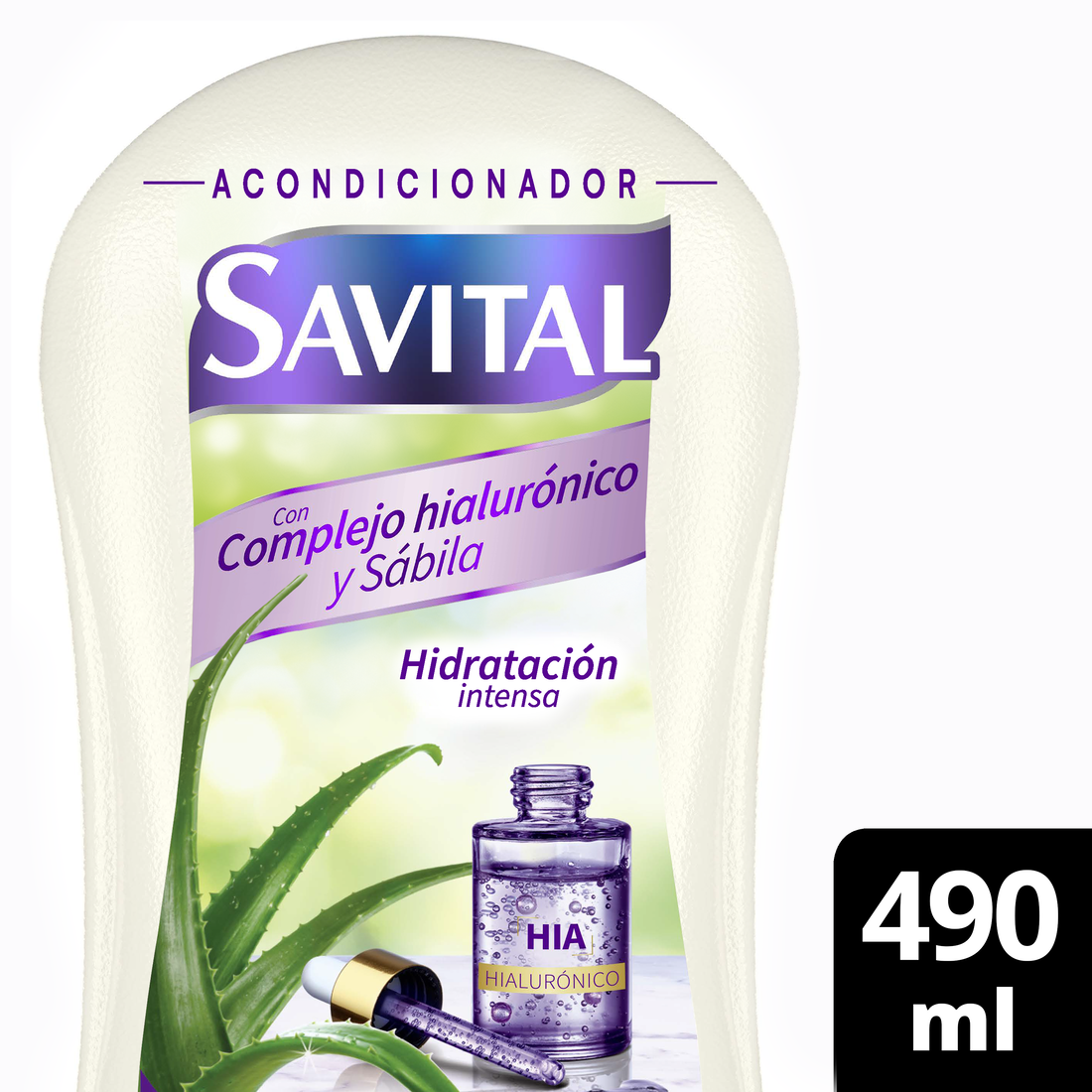 Savital Shampoo Hidratación Intensa Complejo Hialurónico 490 mL
