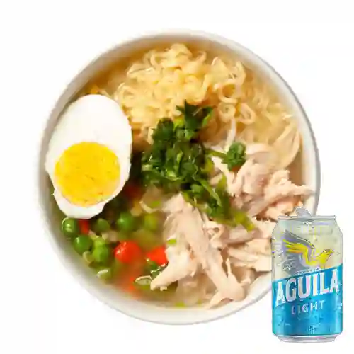 Combo Sopa de Ramen + Cerveza Aguila Light Lta 330ml
