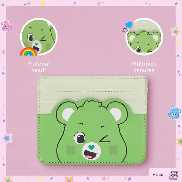 Tarjetero Colección Care Bears Verde Miniso