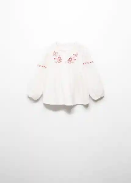 Blusa Texas Blanco Talla 97 Niña Mango