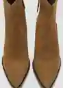 Botines Pacifico Tabaco Talla 38 Mujer Mango