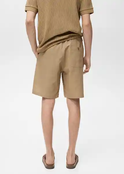 Bermuda Cabrera Beige Talla 42 Hombre Mango