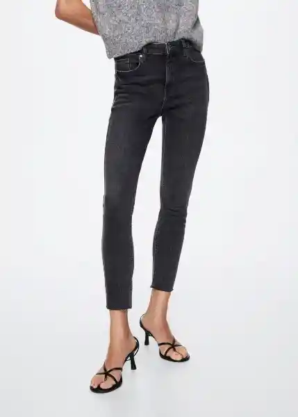 Jeans Isa Tejano Gris Oscuro Talla 36 Mujer Mango