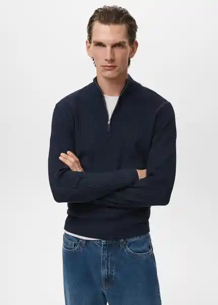 Jersey Antiguap Navy Talla L Hombre Mango