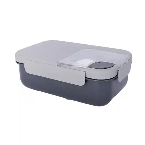 Contenedor de Alimentos 2 Compartimentos Cool Style Gris Miniso