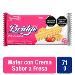 Bridge Galleta Wafer Doble Crema Sabor a Fresa