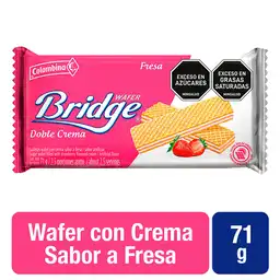 Bridge Galleta Wafer Doble Crema Sabor a Fresa