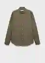Camisa Play Khaki Talla M Hombre Mango