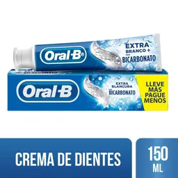Oral-B Crema Dental Extra Blancura Bicarbonato Anticaries 150 mL