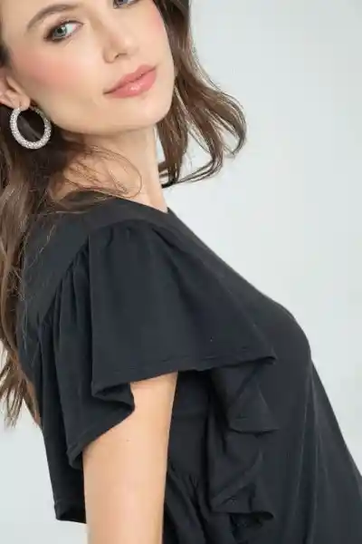 Camiseta Montal Color Negro Talla M Ragged