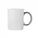 Taza de Cerámica Serie Silver Grey Blanco Miniso