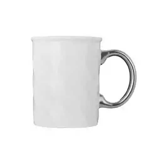 Taza de Cerámica Serie Silver Grey Blanco Miniso