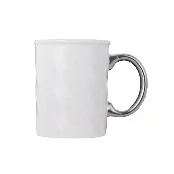 Taza de Cerámica Serie Silver Grey Blanco Miniso