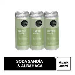 Hatsu Pack Soda de Sandía Albahaca