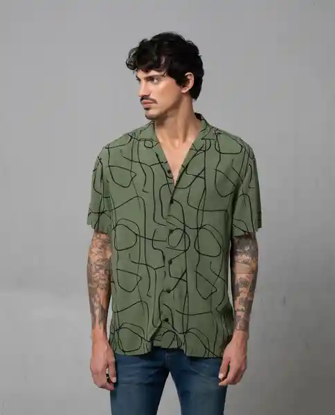 Camisa Hombre Verde Talla L 119F000 Rifle