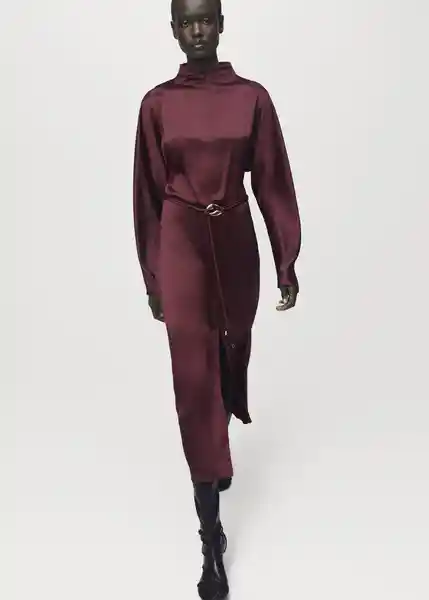 Vestido Susi2 Granate Talla S Mujer Mango