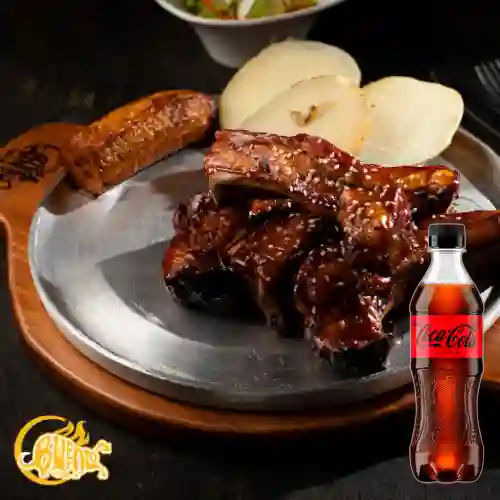 Costillas Bbq Estilo Llanero +Cocacola ZERO 400ml