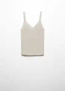 Top Kling Plata Talla L Mujer Mango