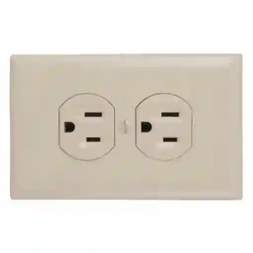 Legrand Tomacorriente Doble Con Tapa Marfil