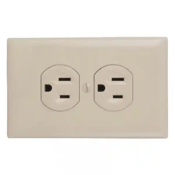 Legrand Tomacorriente Doble Con Tapa Marfil