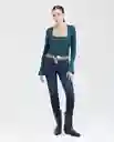 Camiseta Ribbed Verde Nafta Ultra Oscuro T. L Chevignon