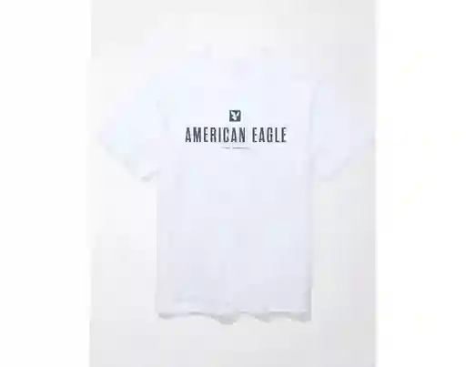 Camiseta Hombre Blanco Talla Medium American Eagle