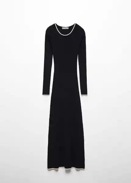 Vestido Shadowin Negro Talla L Mujer Mango