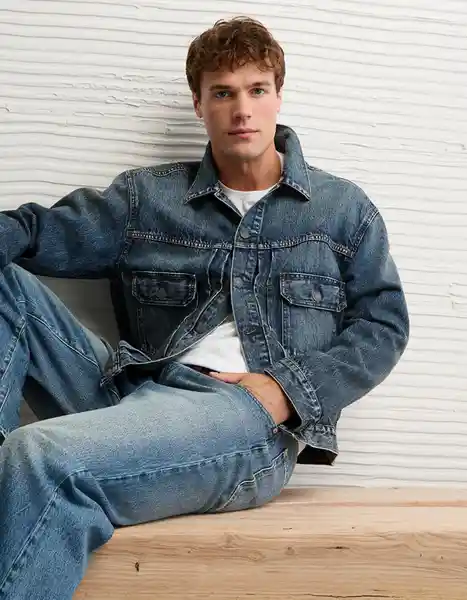 Chaqueta Hombre Azul Talla Medium 1757489 American Eagle
