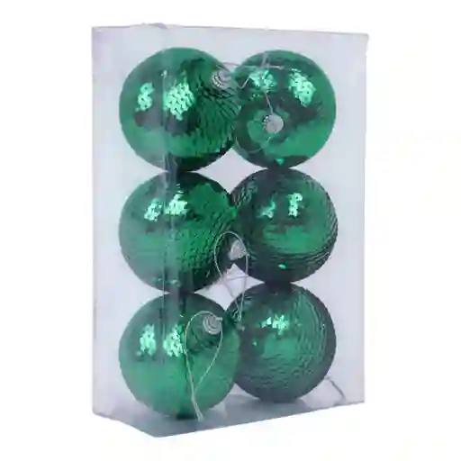 Juego de Bolas Verde Con Lentejuelas 1301900781 Finlandek