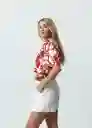 Camisa Mujer Rojo Pompeya Oscuro Talla M 512G334 Naf Naf