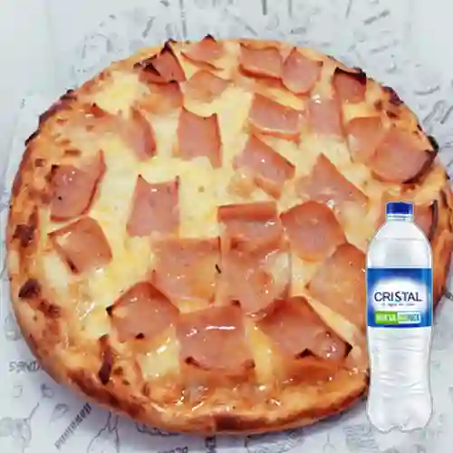 Combo Pizza 4 Porciones + Cristal Sin Gas 600 ml