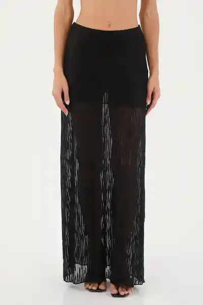 Falda Larga Lebon Negro Talla 02 M