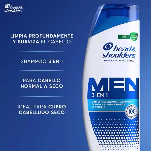 Shampoo Head Shoulders 3 en 1 Men 650 mL