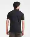 Camiseta Polo Neru Neck Masculino Negro Sombrio L Chevignon