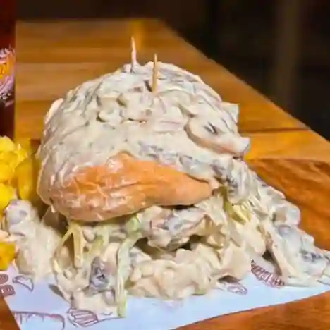 Hamburguesa Pollo con Champiñón